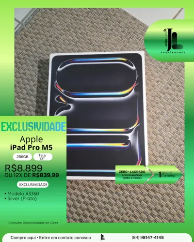 IPAD PRO M5, 256GB, TELA 13?, LACRADO, EXCLUSIVO!