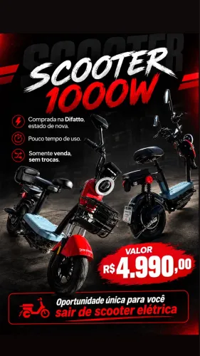 Moto elétrica scooter 1000W