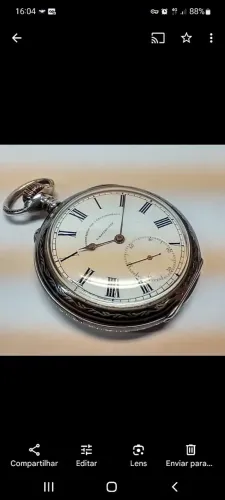 Relogio de bolso iwc de bolso século 18 