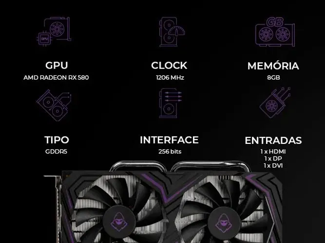 Rx 580 8gb pouco uso