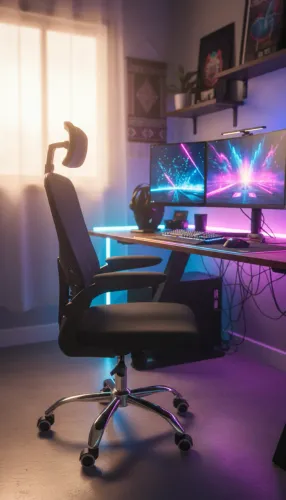 Cadeira Gamer Estudos ou Home Office - Conforto Total - Lombar e Pescoço - Nova na Caixa!