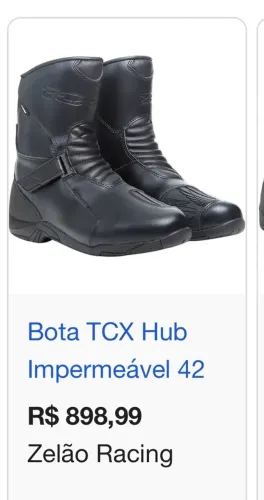 Bota moto TCX - impermeável 