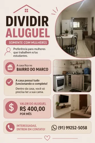 Dividir aluguel somente com mulheres