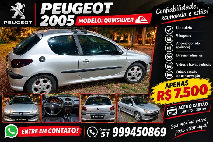 Peugeot 206 Soleil/quiksilver 1.0 16V 3P 2004