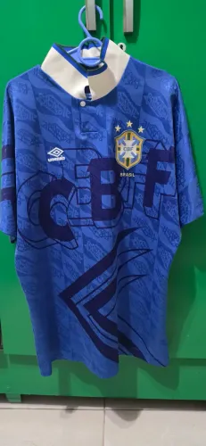 Camisa Umbro Azul Brasil Original Relíquia 