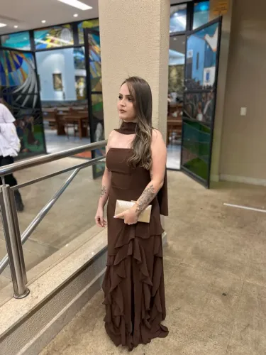 Vestido marrom