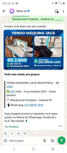Máquina de costura reta