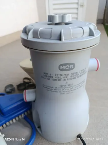 Filtro bomba limpeza piscina 