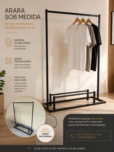 Kit de araras para roupas