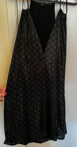 Vestido Preto com detalhe Metalizado - John John (NUNCA USADO)