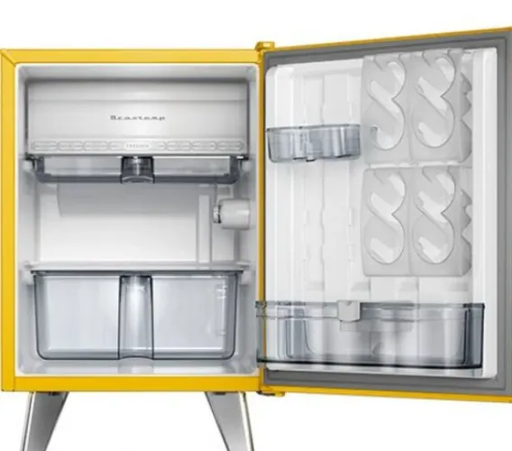 Frigobar retro Brastemp amarelo