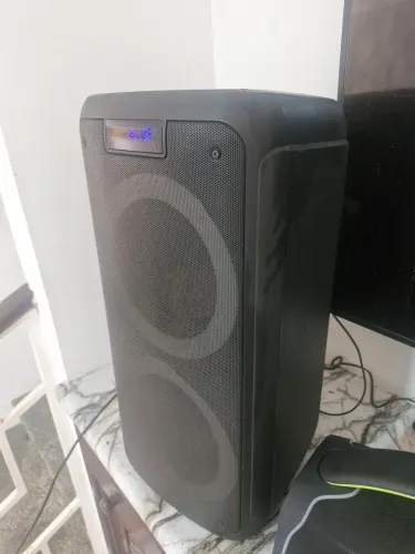 Caixa de som pulse com microfone sem fio 