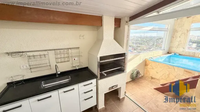 Apartamento Cobertura Duplex Jardim Satélite SJC SP 3 Vagas Área Gourmet Churrasqueira Pis