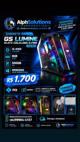 Gabinete gamer gs lumine m-atx cglkl06g g-fire - Pixxo