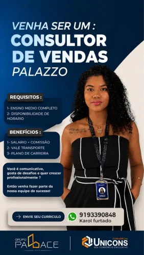 Vaga de emprego - vendedor