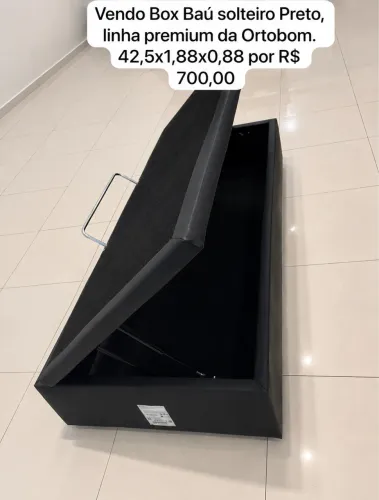 Vendo Box Baú solteiro Preto, linha premium da Ortobom. 42,5x1,88x0,88 por R$ 800,00