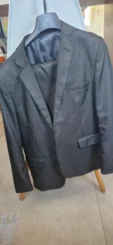 Terno Masculino Preto  Slim  Tamanho 48