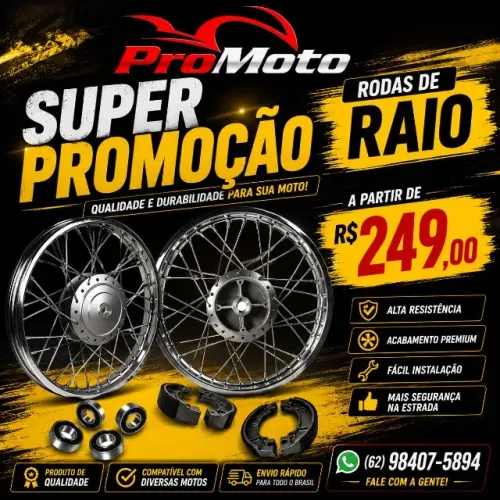 RODA RAIO TODOS OS MEDELOS MONTADA 