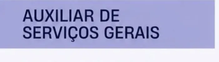 Estou a procura de serviços gerais 