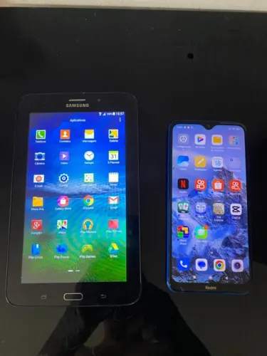 lote Celular xiaomi Redmi 8a 32GB + tablet samsung sm-t116bu com chip!