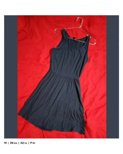 Vestido de alças em algodão