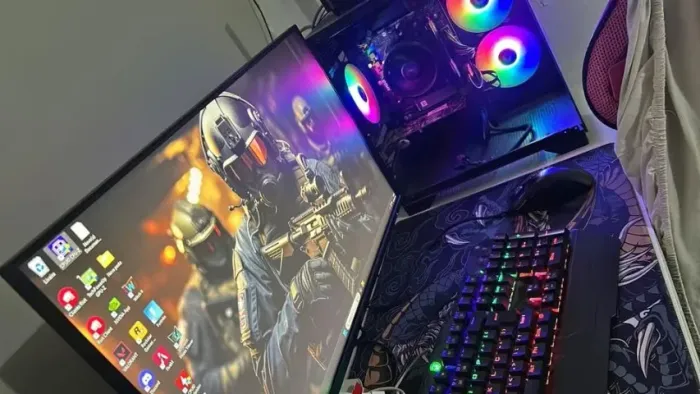 pc gamer Processador Ryzen 5 4500 placa mae a520 ASRock 16 gb ram fonte EVG 430 NVME 128G