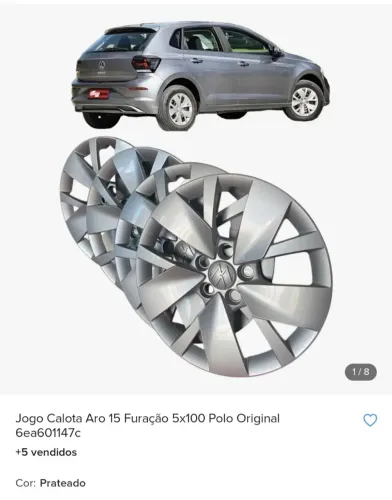 Vendo Jogo de Rodas e Calotas (04 Unidades) para Polo 2025.