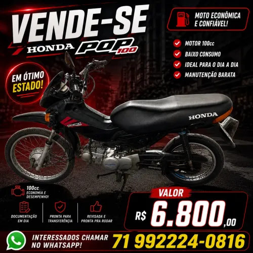 Vedo uma moto pop 100 em perfeito estado 