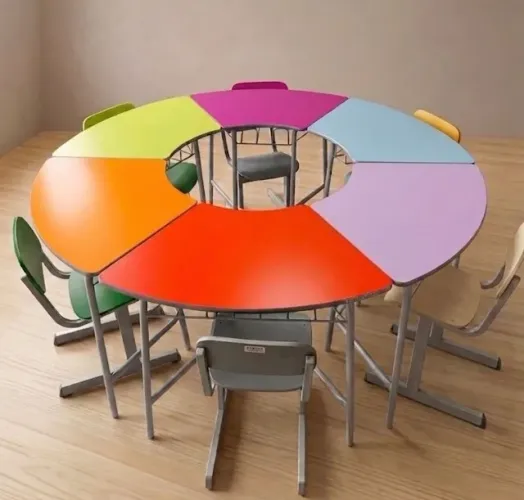 Conjunto de mesa e cadeiras didática infantil