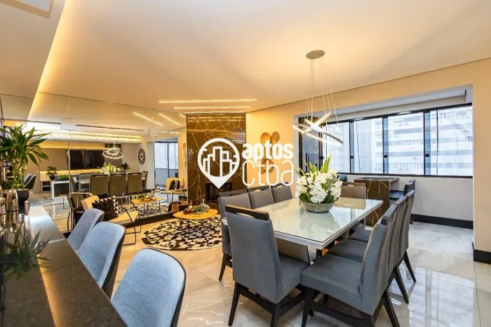 Apartamento mobiliado de 3 quartos com suíte e closet no Champagnat, Bigorrilho - Curitiba