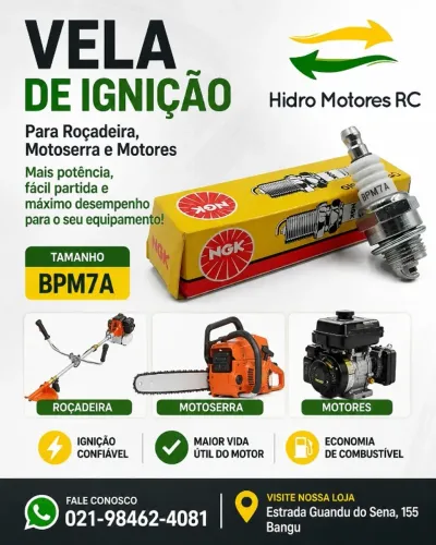 Vela para roçadeira e motosserra
