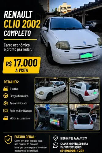Renault Clio RL/ Jp/auth.1.0/1.0 Hi-power 16V 5P 2002
