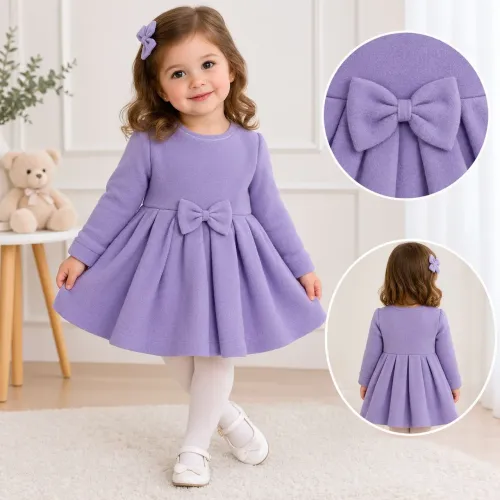Vestido em Soft para Dias Frios 1 mês a 4 anos