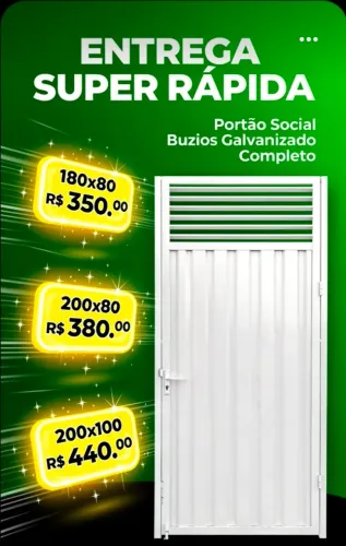 Portão social búzios completo