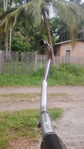 Escapamento fortuna mini tri inox (não e o fortuna convencional) ele é full inox