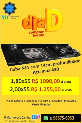 Pia Verde Ubatuba com espaço para cooktop