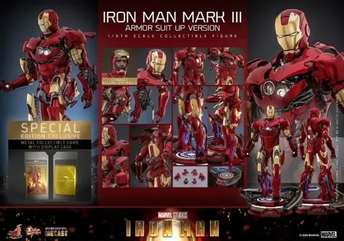Hot Toys MMS825D72b Homem de Ferro Mark 3 SUIT ESPECIAL