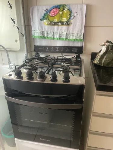 Fogão 4Bocas piso continental branco