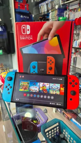 Nintendo Switch Oled, Desbl0qu34do, aceito usado de entrada, cartões ate 18x