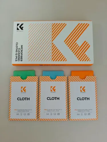  12 Panos Toalhas Lenços Microfibra Premium KF Concept 250GSM  