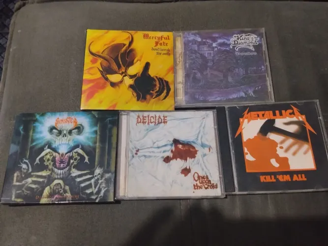 Mercyfull Fate, Sinister, Metallica, Deicide, King Diamond - lote 5 cds