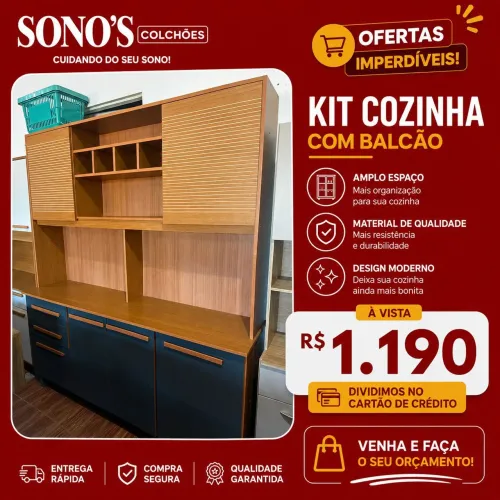 Armário de cozinha novo alto padrão