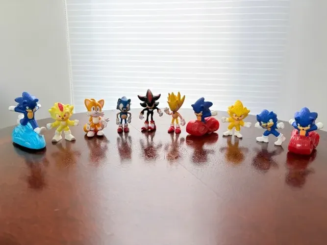 Kit Miniaturas Bonecos Sonic 10 Peças