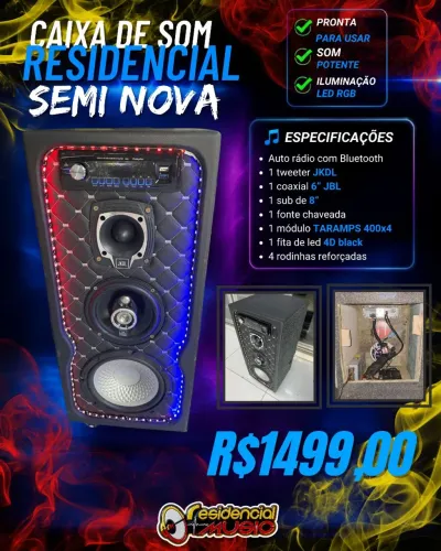 Caixa de som residencial compacta
