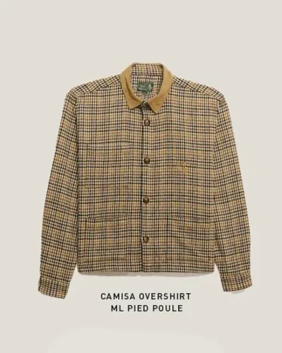 camisa overshirt pied poule welcome sunny garments