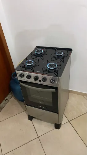 Fogão mês vidro inox lindo! Entrego sem taxa