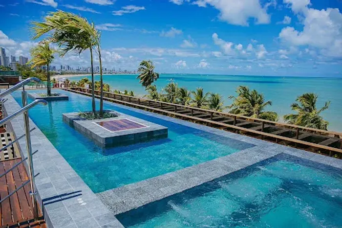 Flat de 32m2, Todo Mobiliado e à Beira-Mar da Praia do Cabo Branco