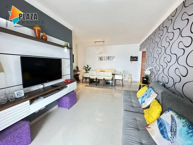 Locação Definitiva Alto Padrão no Canto do Forte | 3 Suítes + Varanda Gourmet com Vista Ma