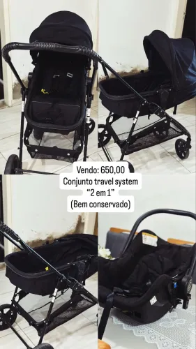 Carrinho de bebê + bebê conforto