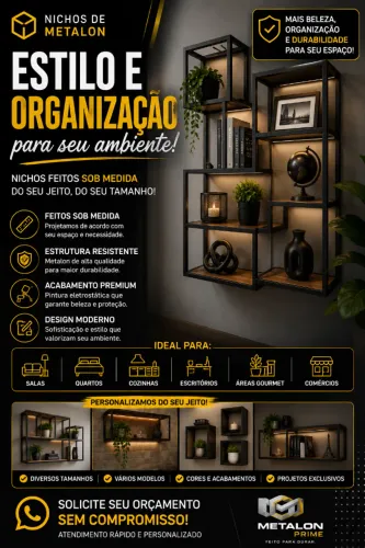 Nichos de Metalon Sob Medida | Organização, Estilo e Durabilidade